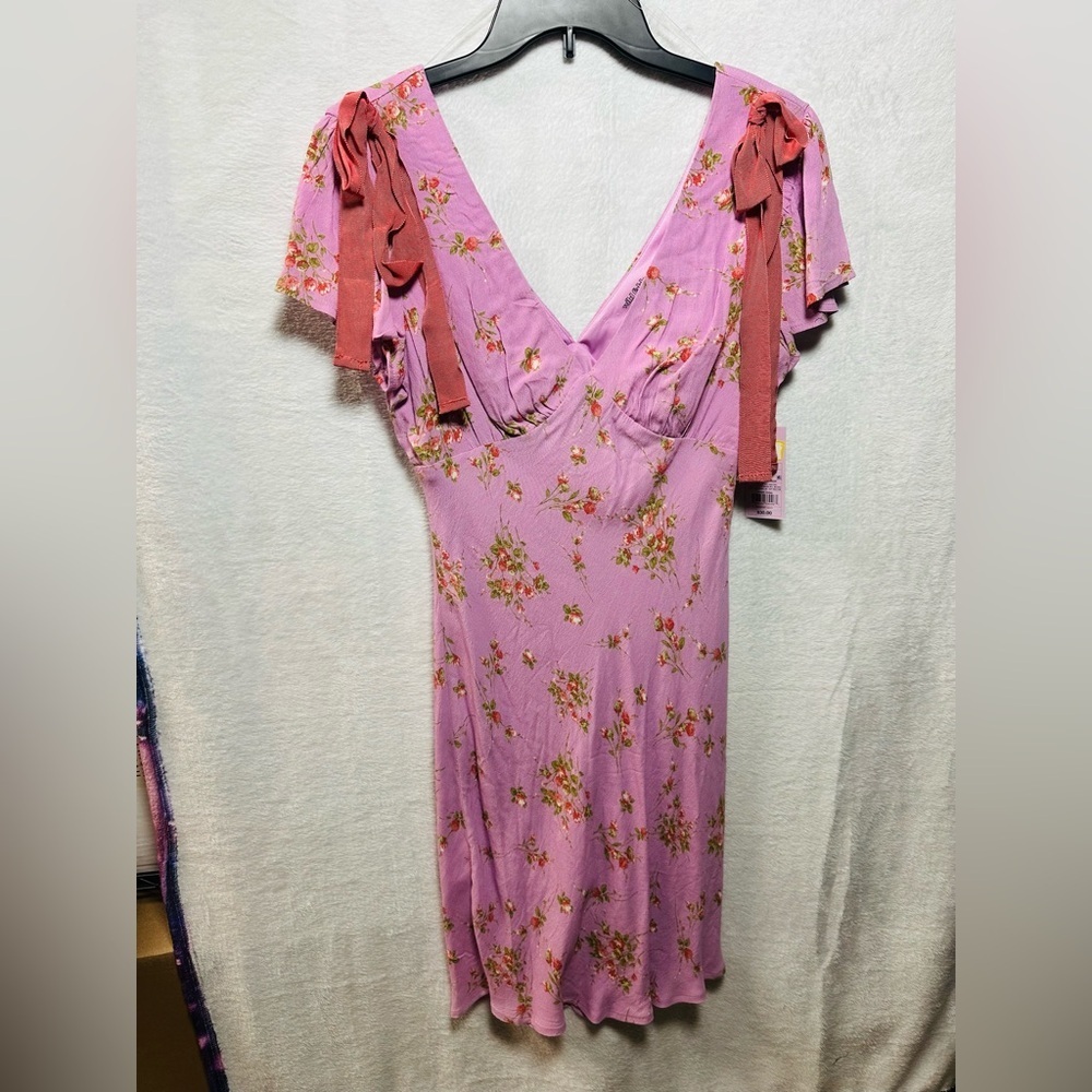 wild fable Pink Floral Tie-Shoulder Mini Dress - Picture 2 of 6